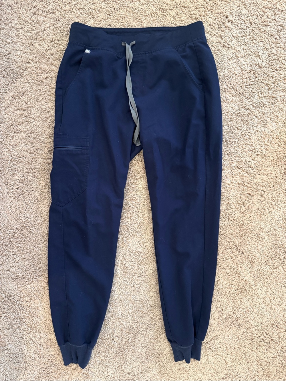 Figs Navy Women's Jogger Pants with Gray Drawstring